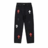 Vaqueros bordados Chrome Hearts negros Vaqueros bordados Chrome Hearts negros