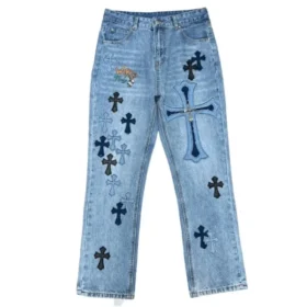 Vaqueros Chrome Hearts con letras