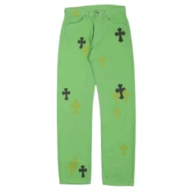 Vaqueros Chrome Hearts Denim verde limo