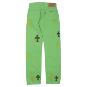 Vaqueros Chrome Hearts Denim verde limo
