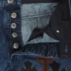 Vaqueros Chrome Hearts Fleur con Cross Patch en la rodilla Vaqueros Chrome Hearts Fleur con Cross Patch en la rodilla
