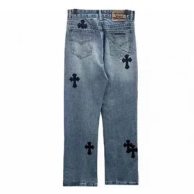 Vaqueros Chrome Hearts Graffiti Red Lips