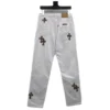 Vaqueros con cruz de Chrome Hearts en blanco y leopardo Vaqueros con cruz de Chrome Hearts en blanco y leopardo