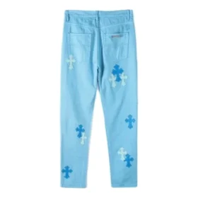 Vaqueros de denim azul claro de Chrome Hearts