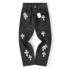 Vaqueros de denim con Cross Patch de Chrome Hearts