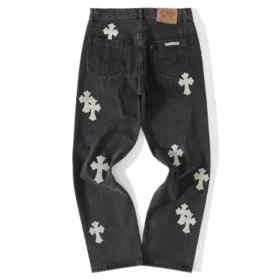 Vaqueros de denim con Cross Patch de Chrome Hearts