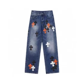 Vaqueros de denim con cruz azul de Chrome Hearts Vaqueros de denim con cruz azul de Chrome Hearts