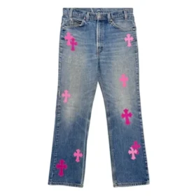 Vaqueros de mujer Chrome Hearts Denim en rosa