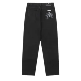 Vaqueros desgastados con cruz de Chrome Hearts