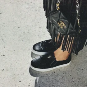 Zapatillas Slip-on Chrome Hearts Dagger de pelo de caballo